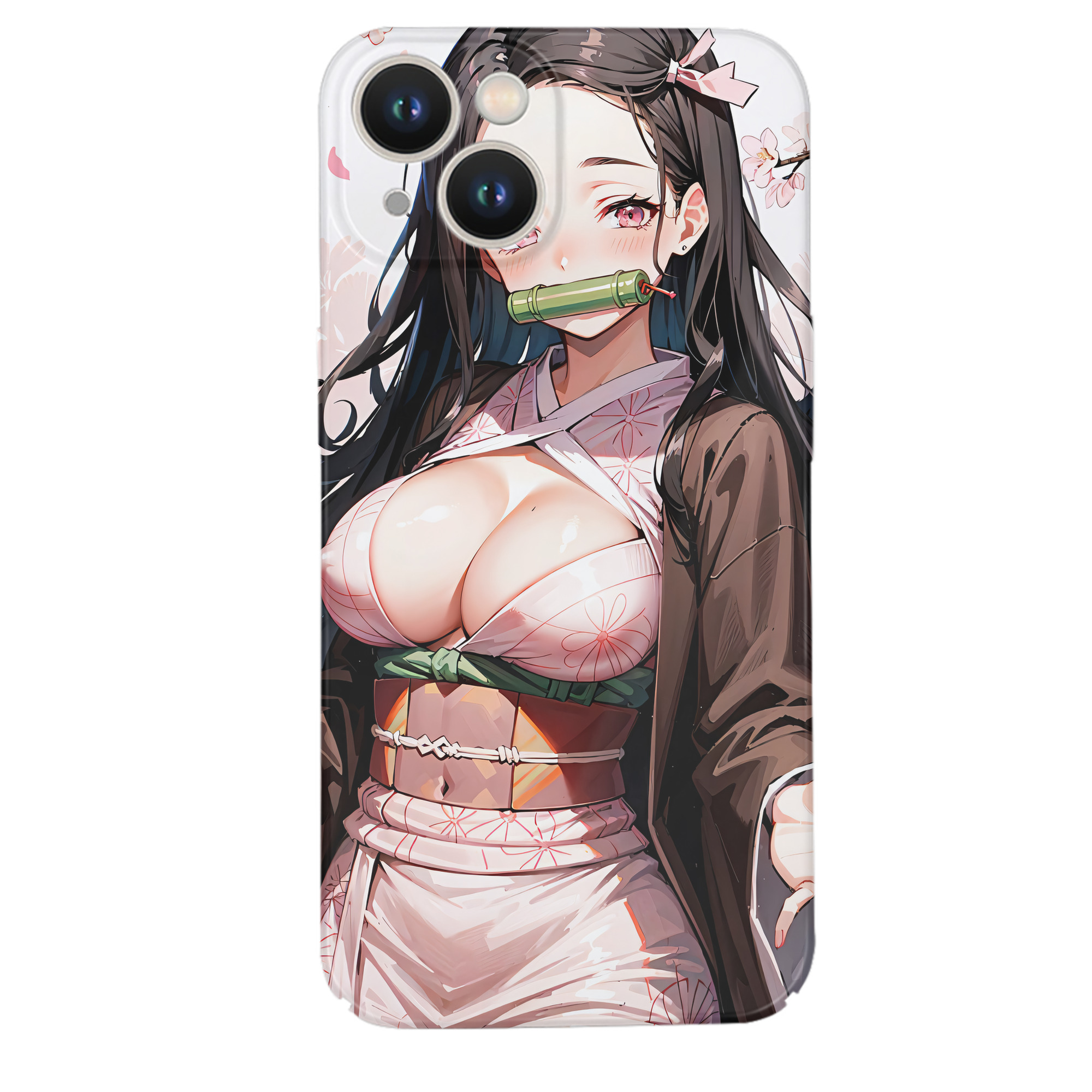 （画像用） 鬼滅の刃（きめつのやいば）竈門 禰󠄀豆子／かまど ねずこ Kamado Nezuko 【iPhone 14シリーズ対応】ハードケース
